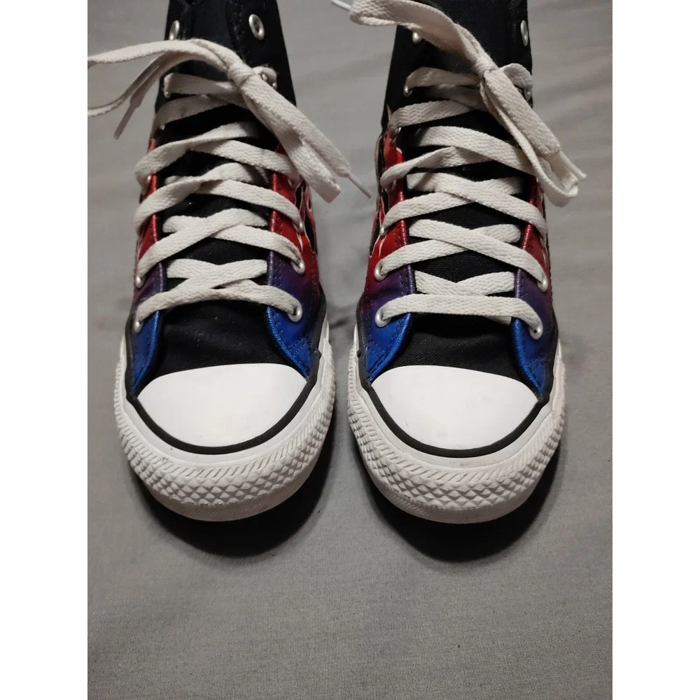 Converse Chuck Taylor Kids 4.5 Flame High‎ Top Preppy Skater Artsy Boho Sneakers